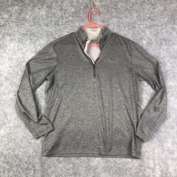 Eddie Bauer Men's Shirt Freedry Motion Performance ¼ Zip Long Sleeve Gray Medium - Picture 1 of 10